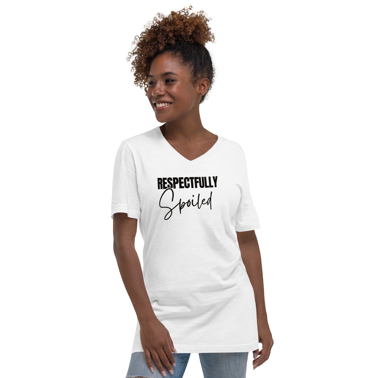 Unisex Short Sleeve V-Neck T-Shirt