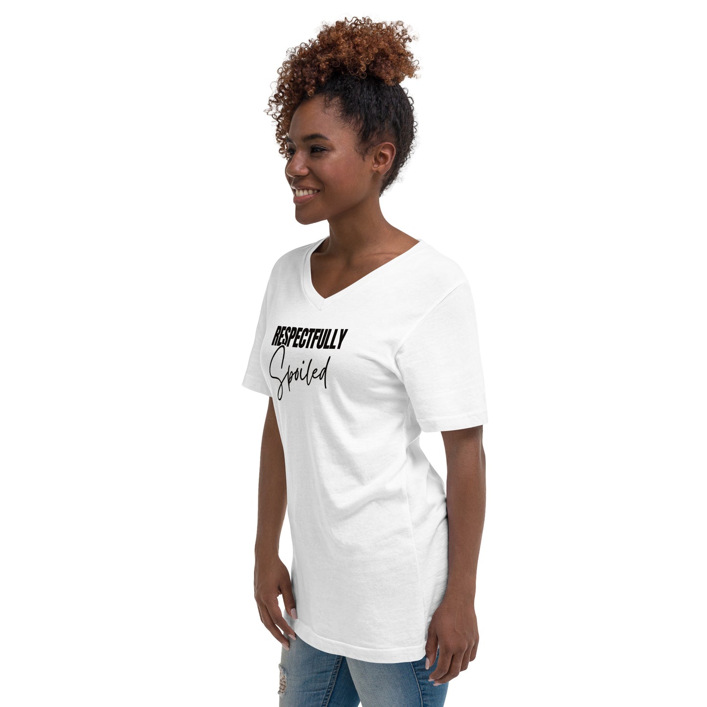 Unisex Short Sleeve V-Neck T-Shirt